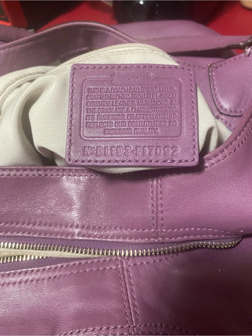 Y2K Coach Soho “ Madison Lynn”  Plum Leather Women's Shoulder Bag